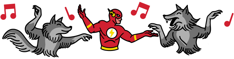 Flash Dances with Wolves The Flash dancing with two wolves